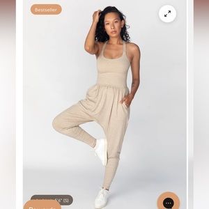 Imbodhi Jumpsuit, Size Small, Oatmeal
